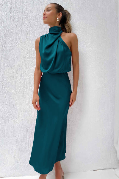 VERONA - VESTIDO LARGO DE SATÉN