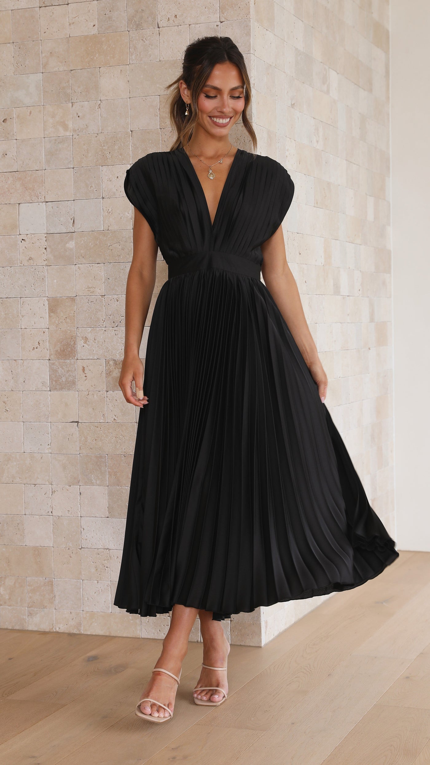 Alice - Vestido midi plisado