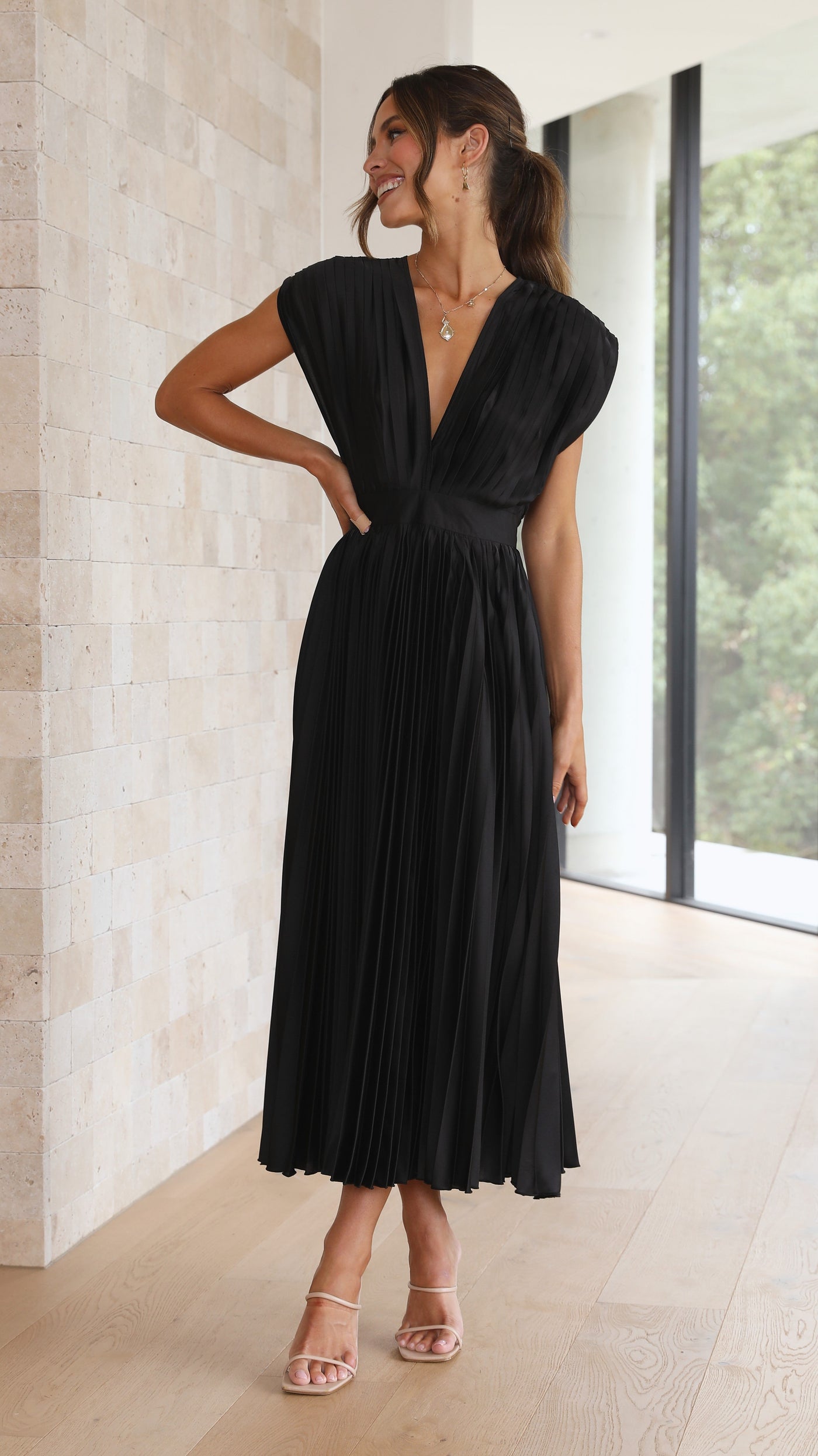 Alice - Vestido midi plisado