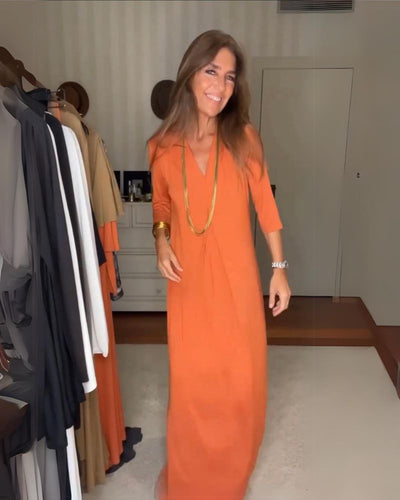 PAMELA - VESTIDO LARGO FLUIDO