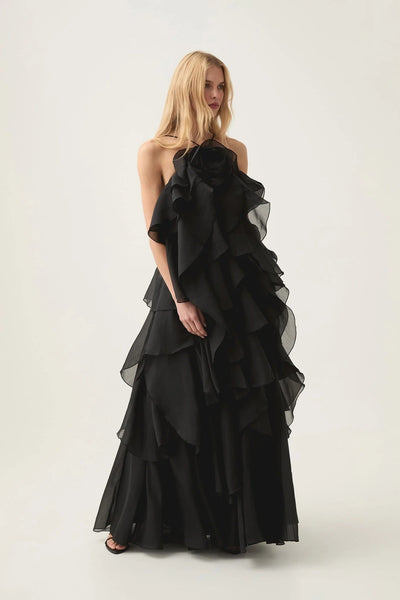 Leona - Vestido largo con volantes