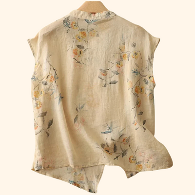 AMANDA - BLUSA DE LINO ESTAMPADA