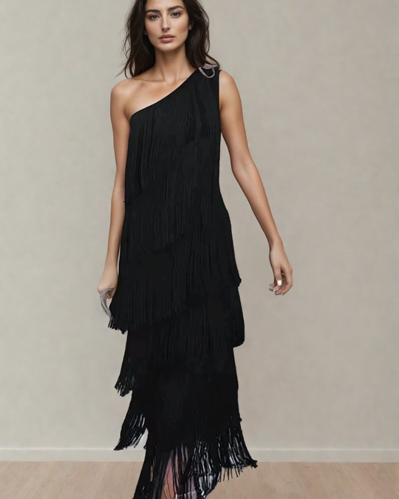 LAUREN - VESTIDO CON FLECOS