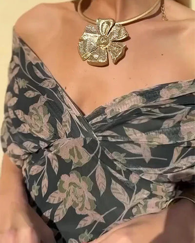 JULIETA - VESTIDO LARGO CON CUELLO EN V