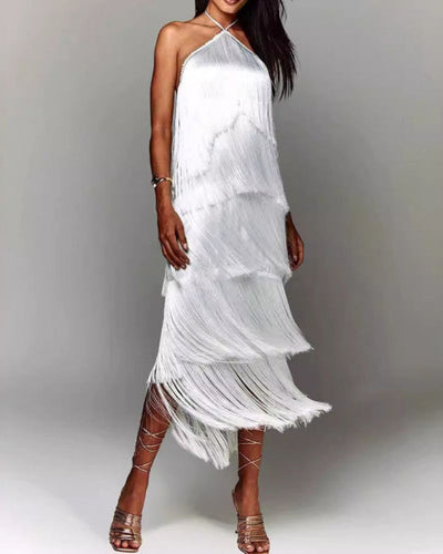 EVA | VESTIDO CON BORLAS