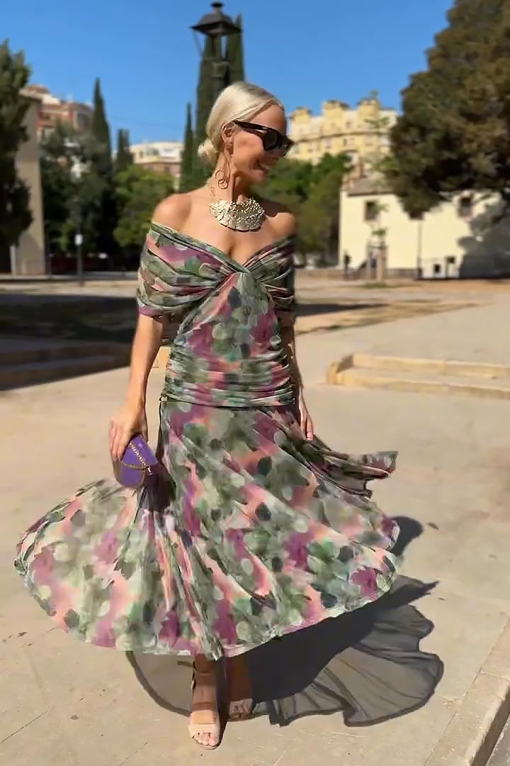 ALMA | VESTIDO LARGO CON CUELLO EN V