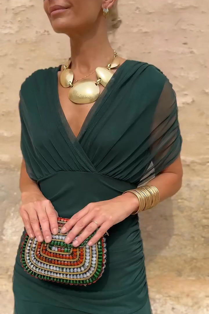 ALMA | VESTIDO LARGO CON CUELLO EN V