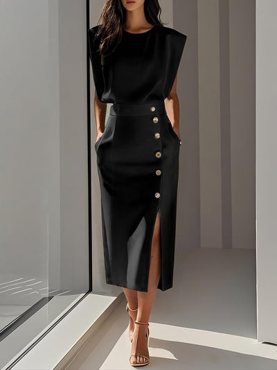 ELENA - VESTIDO MIDI ELEGANTE