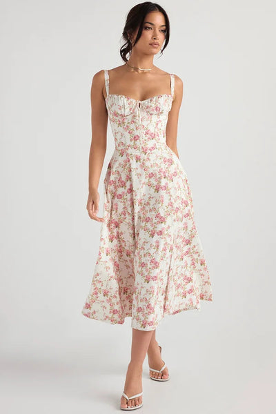 PARMA - VESTIDO MIDI CON CORSÉ