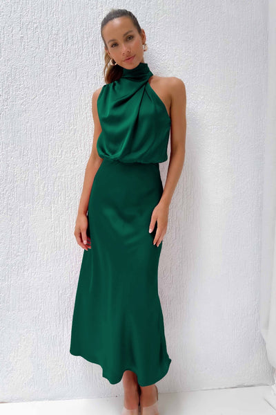 VERONA - VESTIDO LARGO DE SATÉN