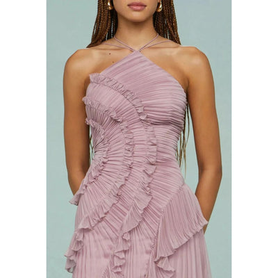 OLAYA | VESTIDO LARGO CON VOLANTES
