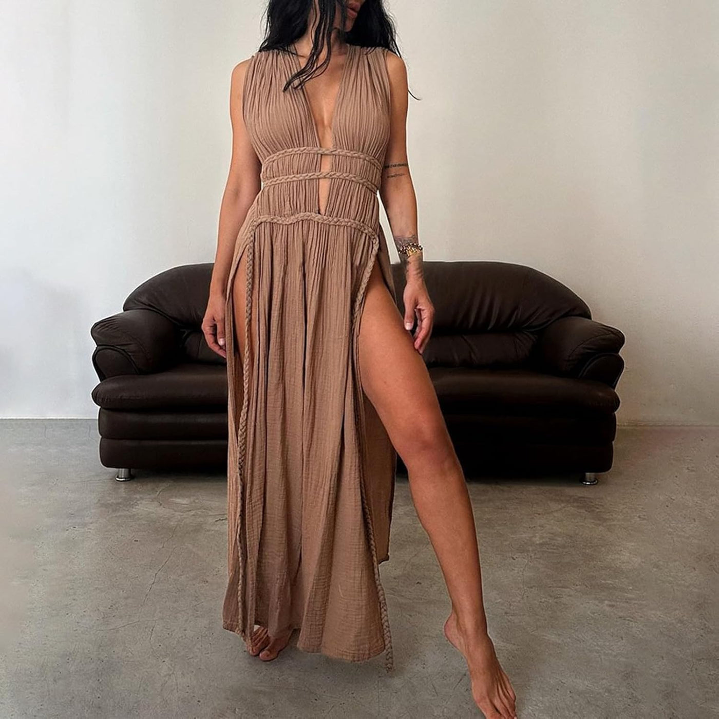 Afra - Vestido largo sin mangas