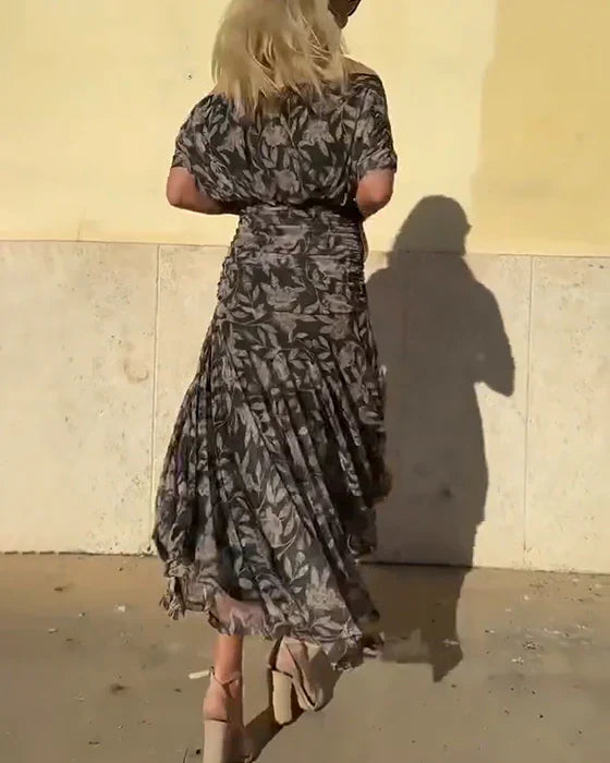 JULIETA - VESTIDO LARGO CON CUELLO EN V