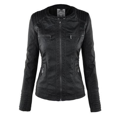 JIMENA - CHAQUETA DE PIEL CON CAPUCHA