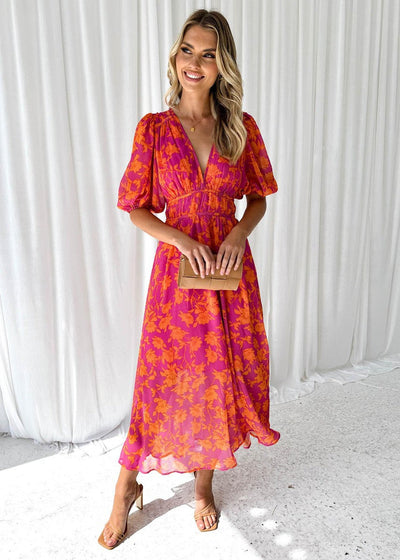 ANDREA - VESTIDO MIDI ESTAMPADO