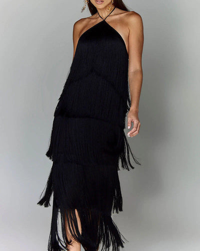 EVA | VESTIDO CON BORLAS