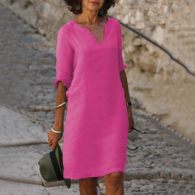 EURA - VESTIDO CON ESCOTE EN V