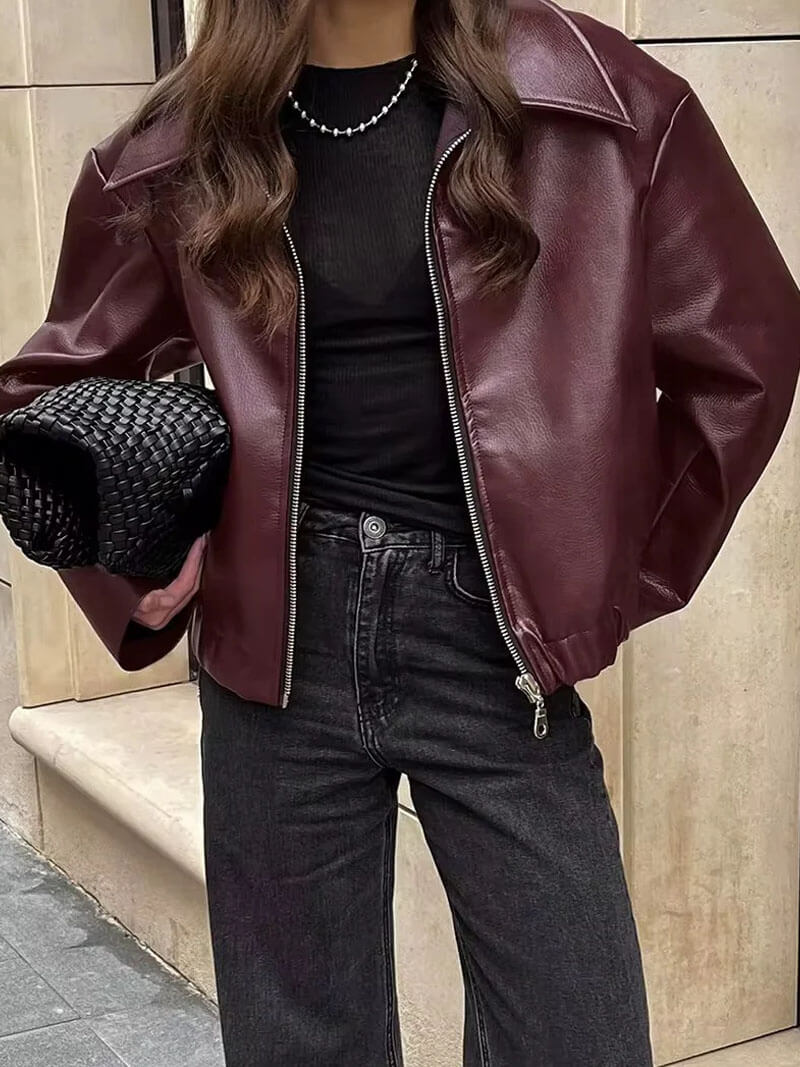 INAYA - BOMBER CUERO