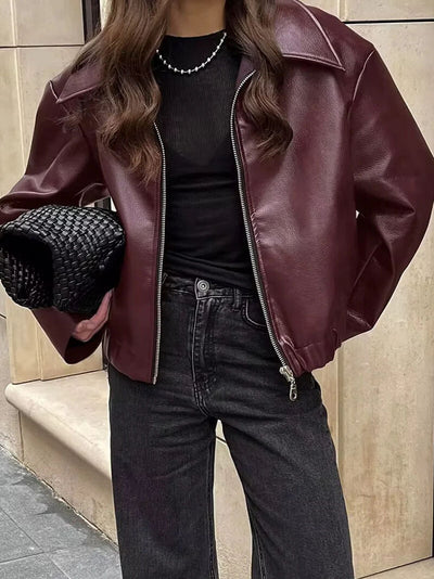 INAYA - BOMBER CUERO