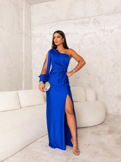 ELISA | VESTIDO LARGO DE SATÉN