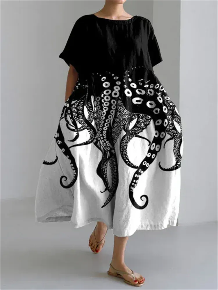 Rosa - Vestido midi estampado