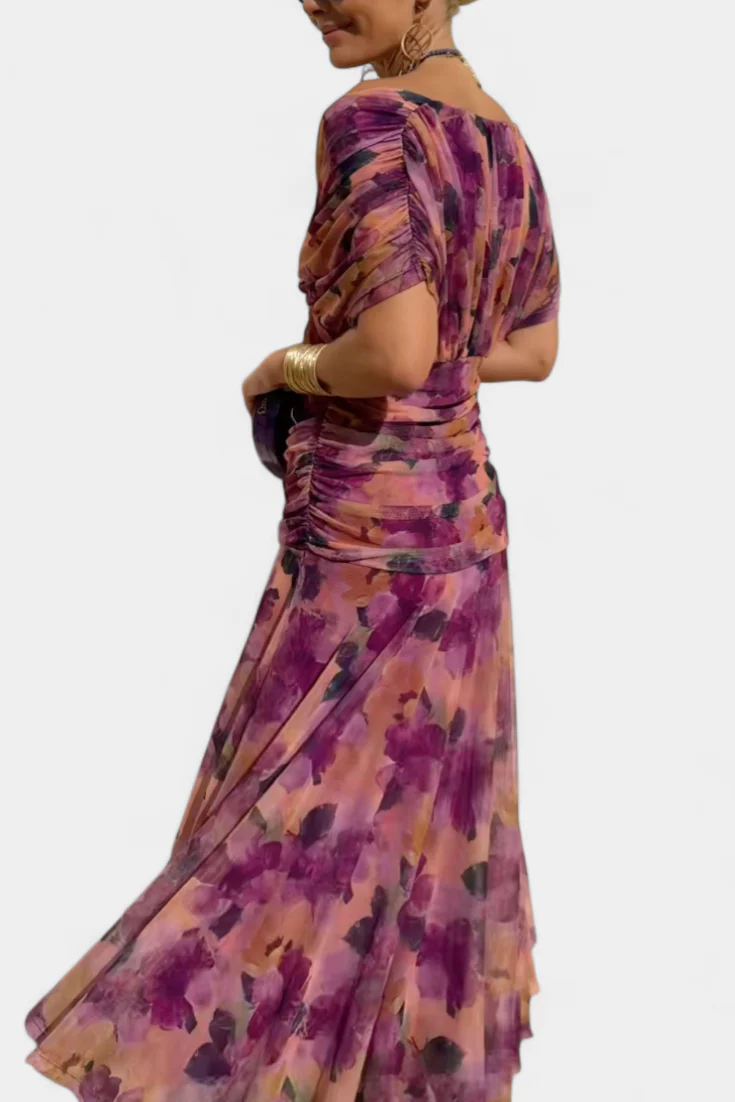 ALMA | VESTIDO LARGO CON CUELLO EN V
