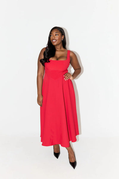 AMELIA - VESTIDO MIDI FLUIDO