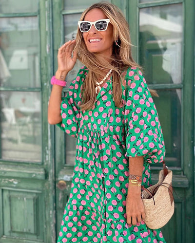 Flora - Vestido largo estampado