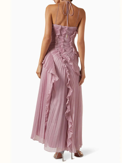 OLAYA | VESTIDO LARGO CON VOLANTES