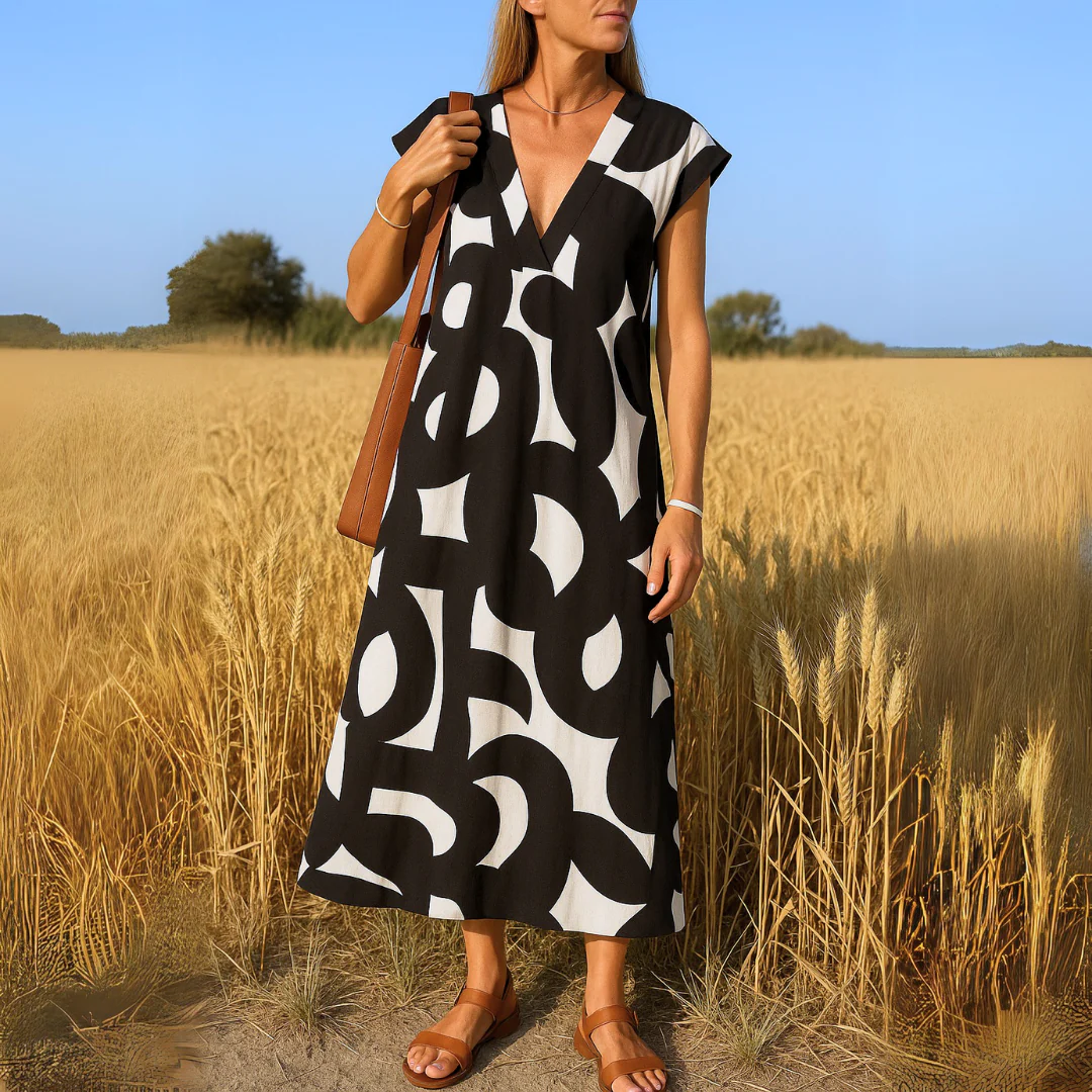 Valeria - Vestido midi estampado