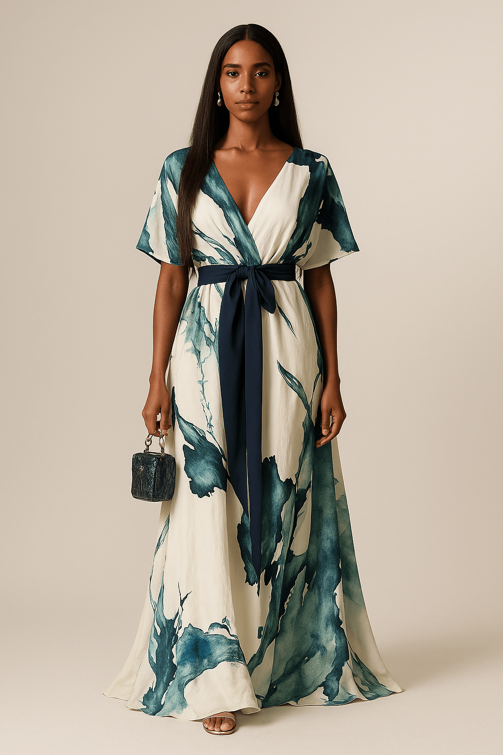 NAYLA - VESTIDO LARGO ESTAMPADO