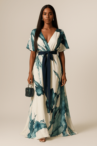 NAYLA - VESTIDO LARGO ESTAMPADO